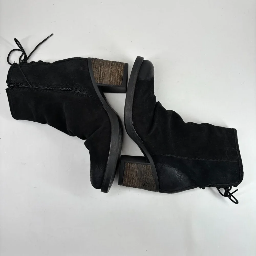 Bos. & Co. Barlow Women's US 6-6.5/37 Black Suede Leather Zip Waterproof Booties